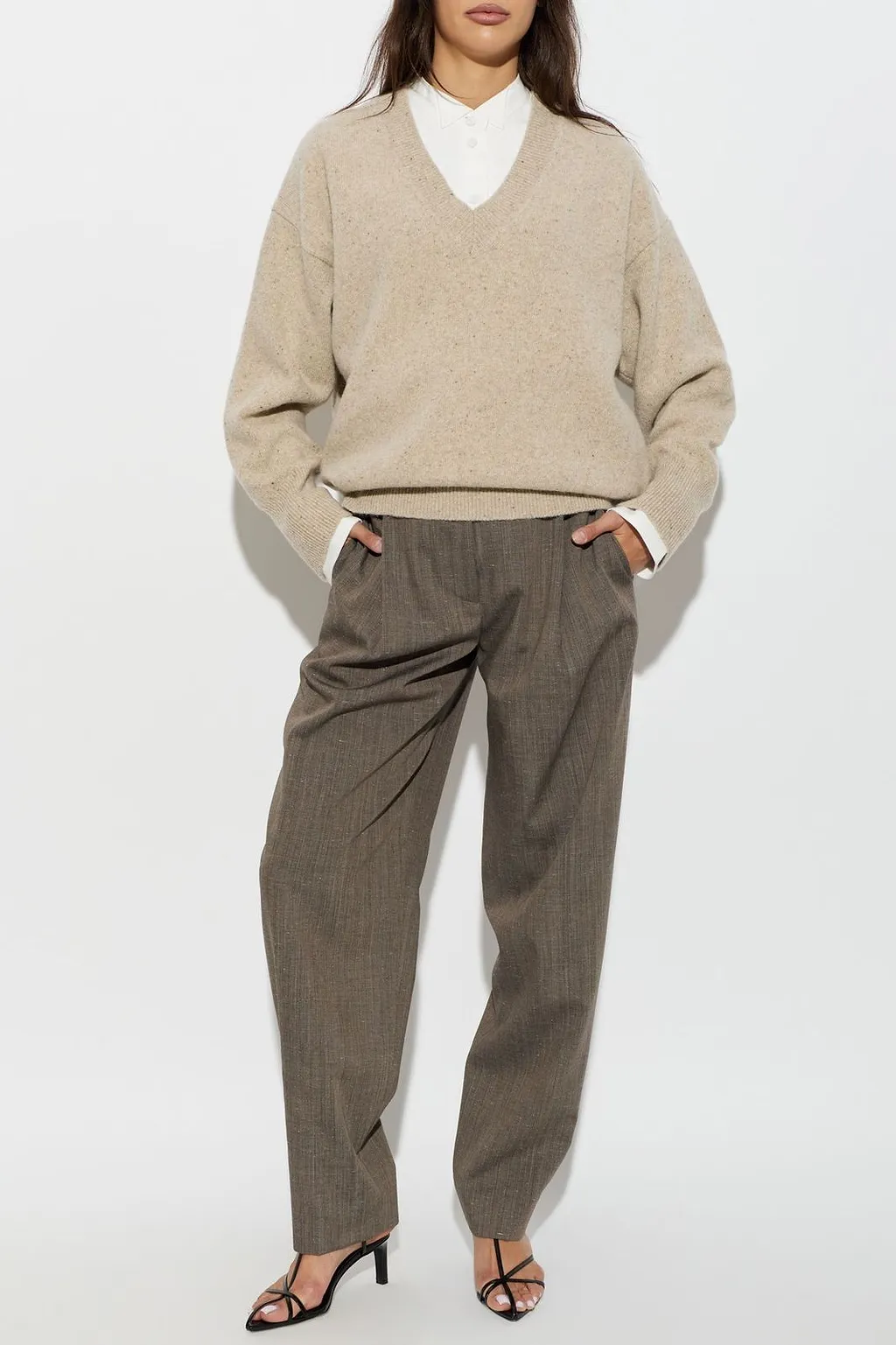 RÓHe Relaxed V-Neck Knitted Sweater