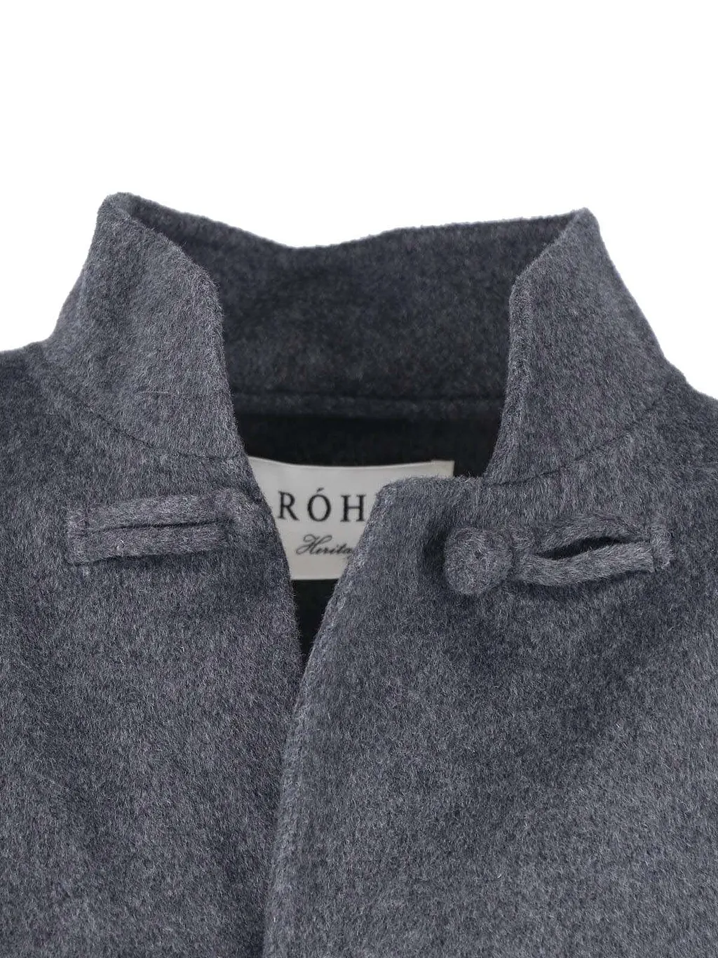 RÓHe Stand-Collar Curved Hem Cape