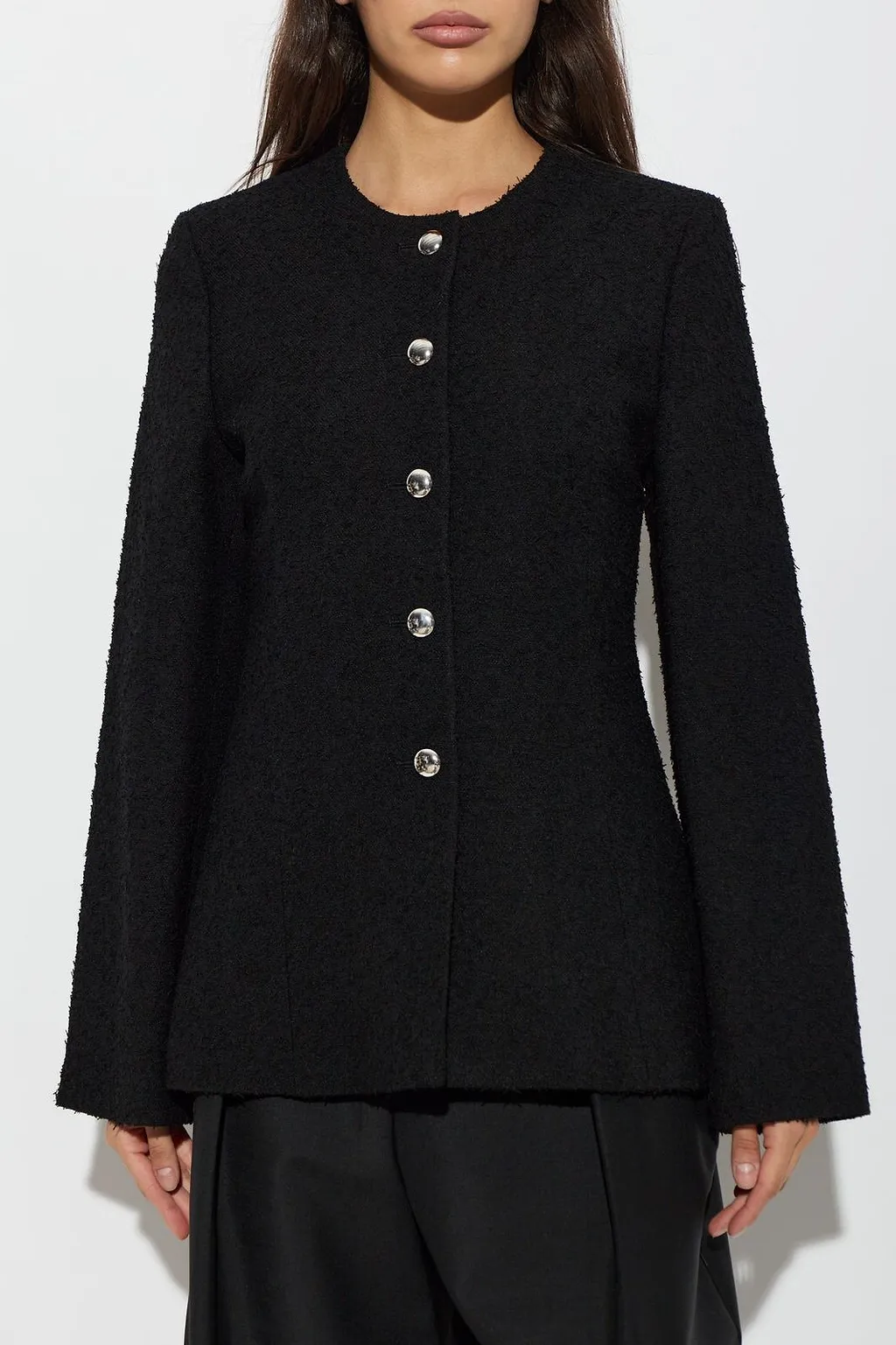 RÓHe Textured Buttoned Blazer