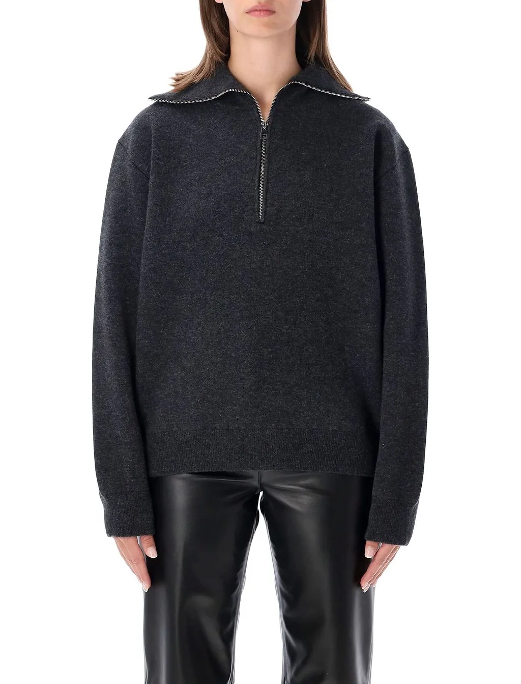 RÓHe Two-Way Zip High Neck Knitted Sweater