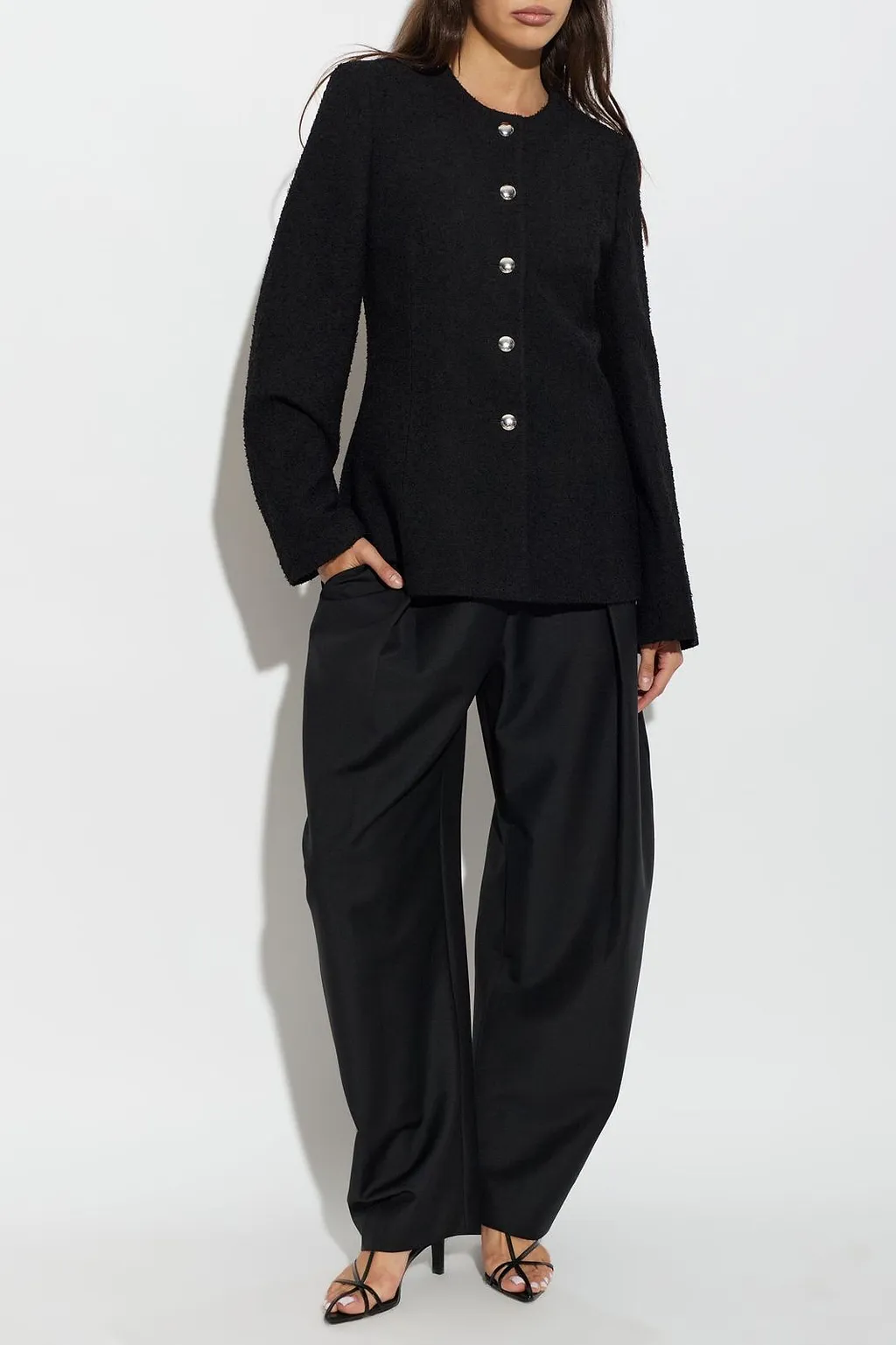 RÓHe Textured Buttoned Blazer