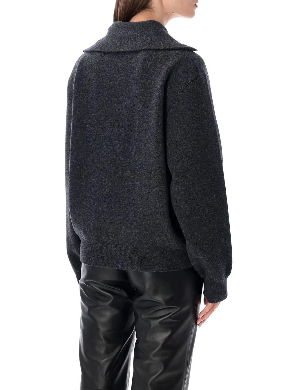 RÓHe Two-Way Zip High Neck Knitted Sweater