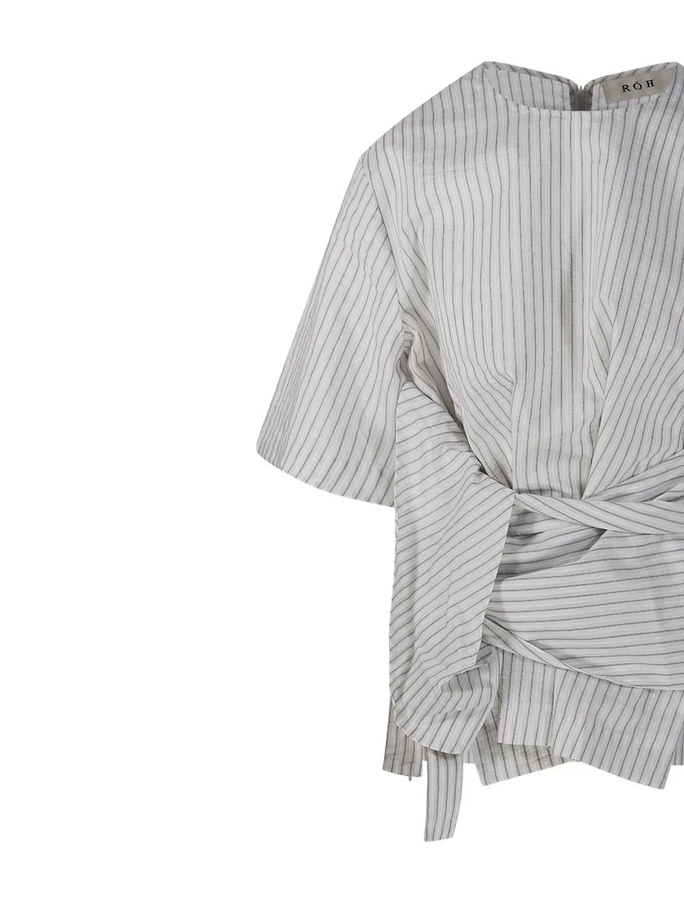 RÓHe Wrap Stripe Top