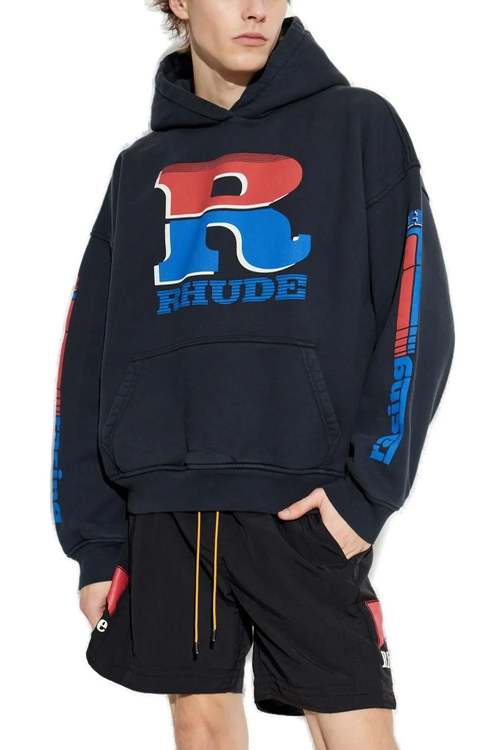 Rhude Logo Printed Hoodie