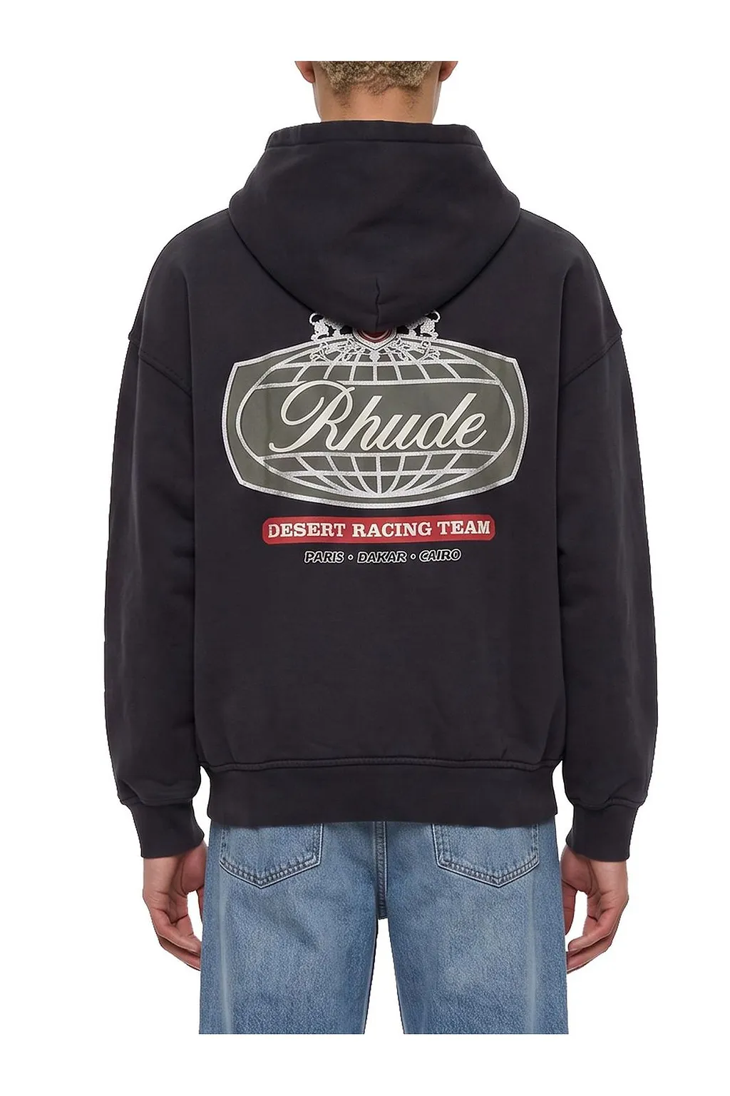 Rhude Logo Printed Long-Sleeved Hoodie