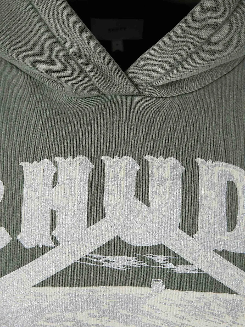 Rhude Logo Printed Long Sleeved Hoodie