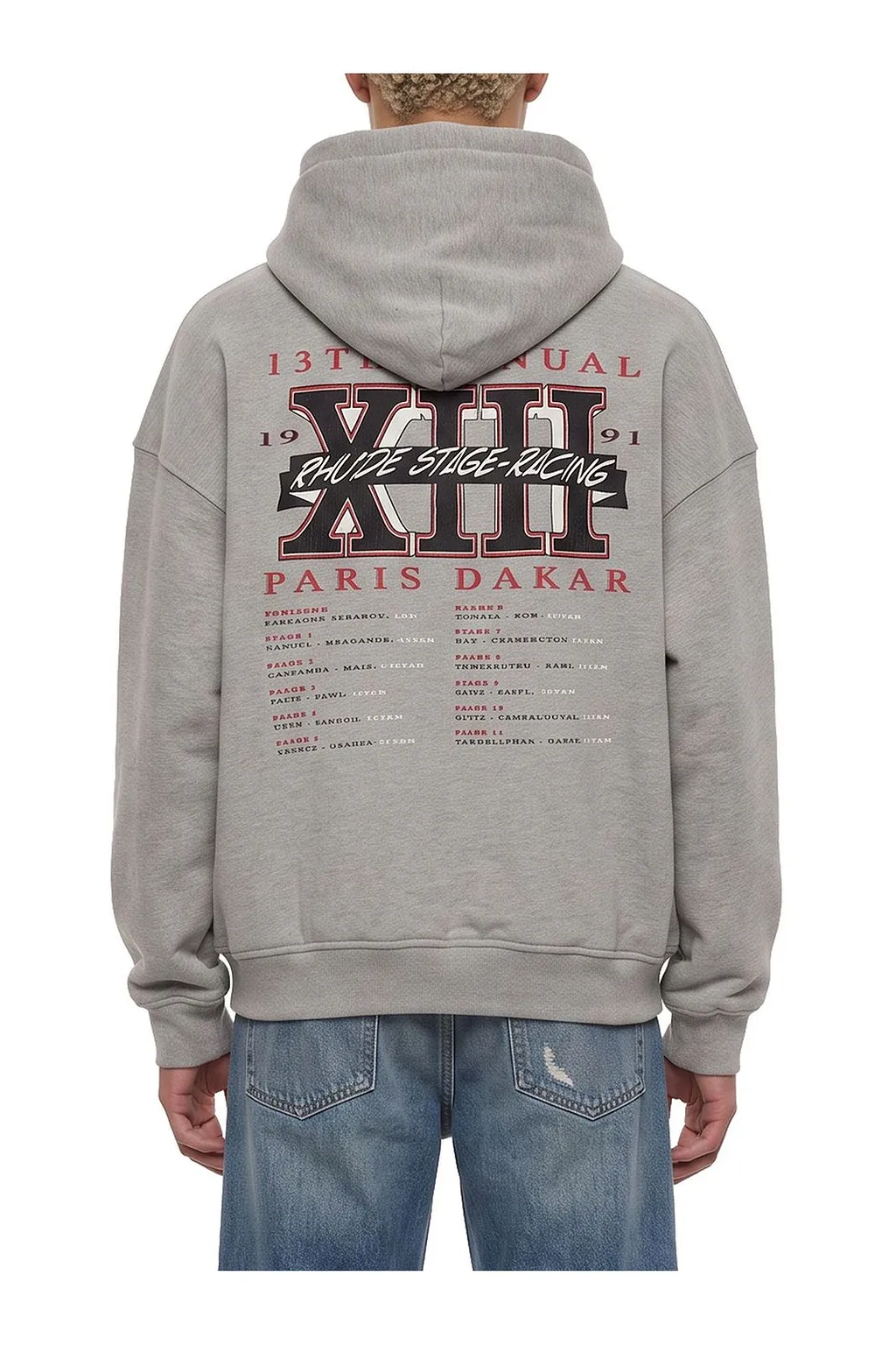 Rhude Logo Printed Long-Sleeved Hoodie