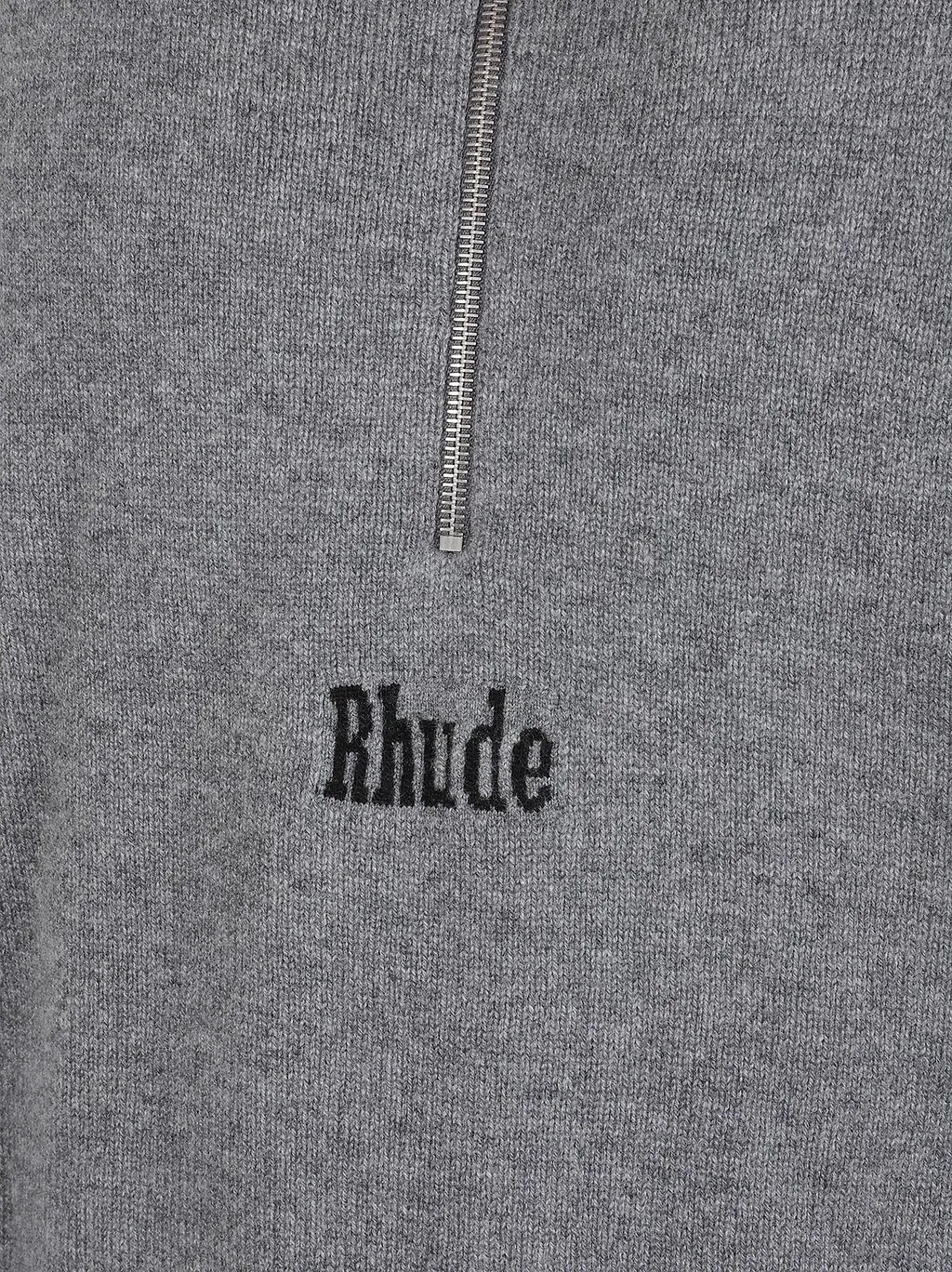 Rhude Long-Sleeved Half-Zip Jumper