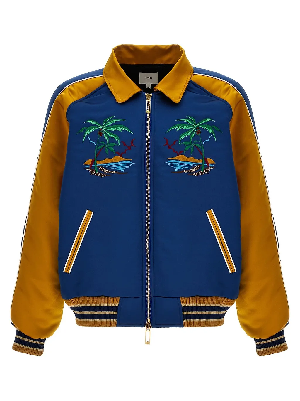 Rhude Palm Eagles Embroidered Bomber Jacket