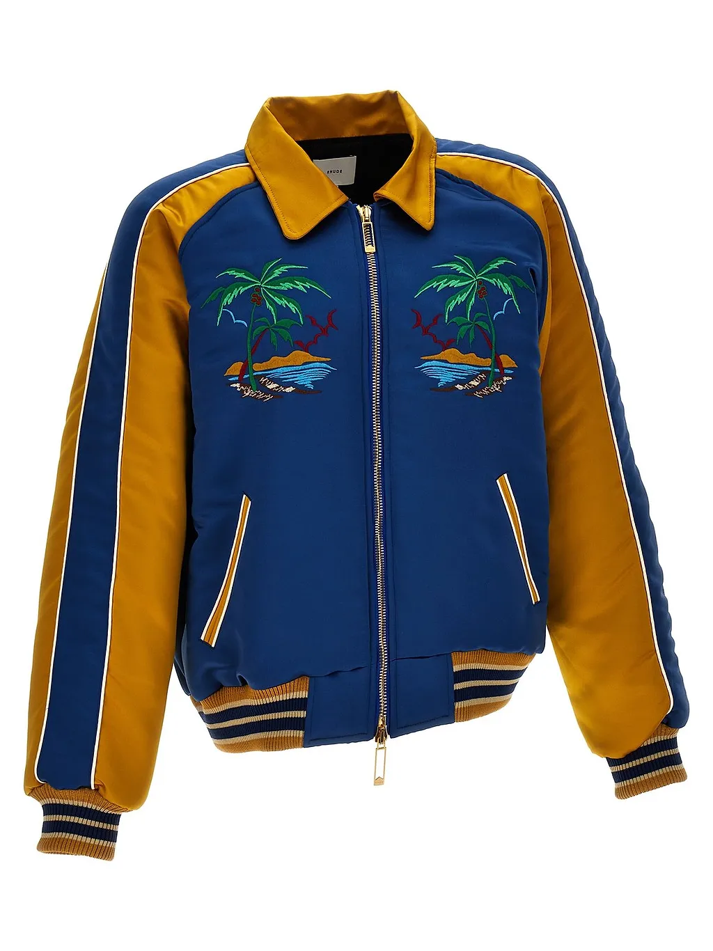 Rhude Palm Eagles Embroidered Bomber Jacket