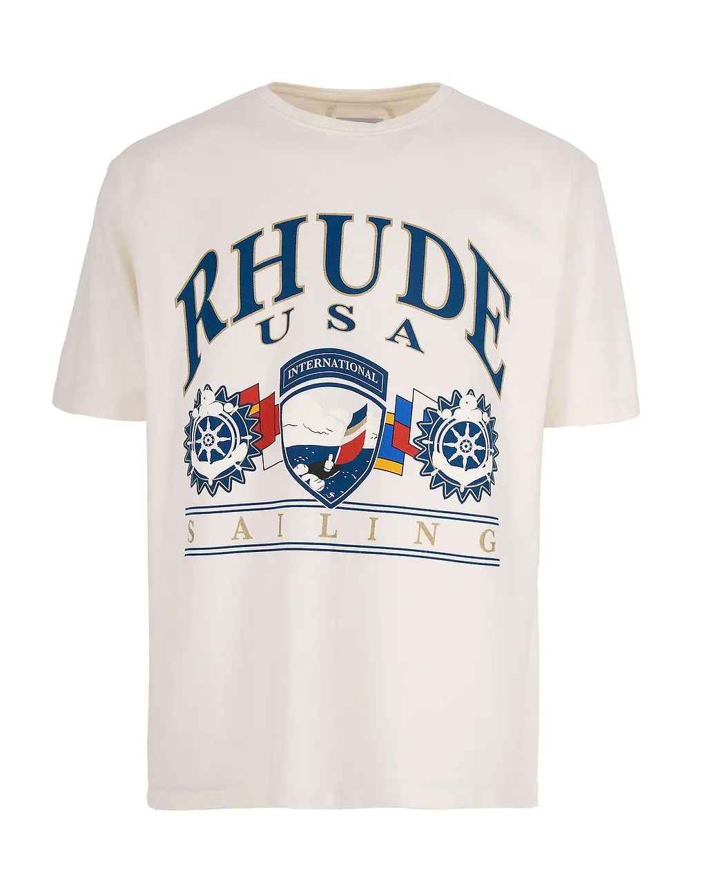 Rhude Usa Sailing Icon Crewneck T-Shirt