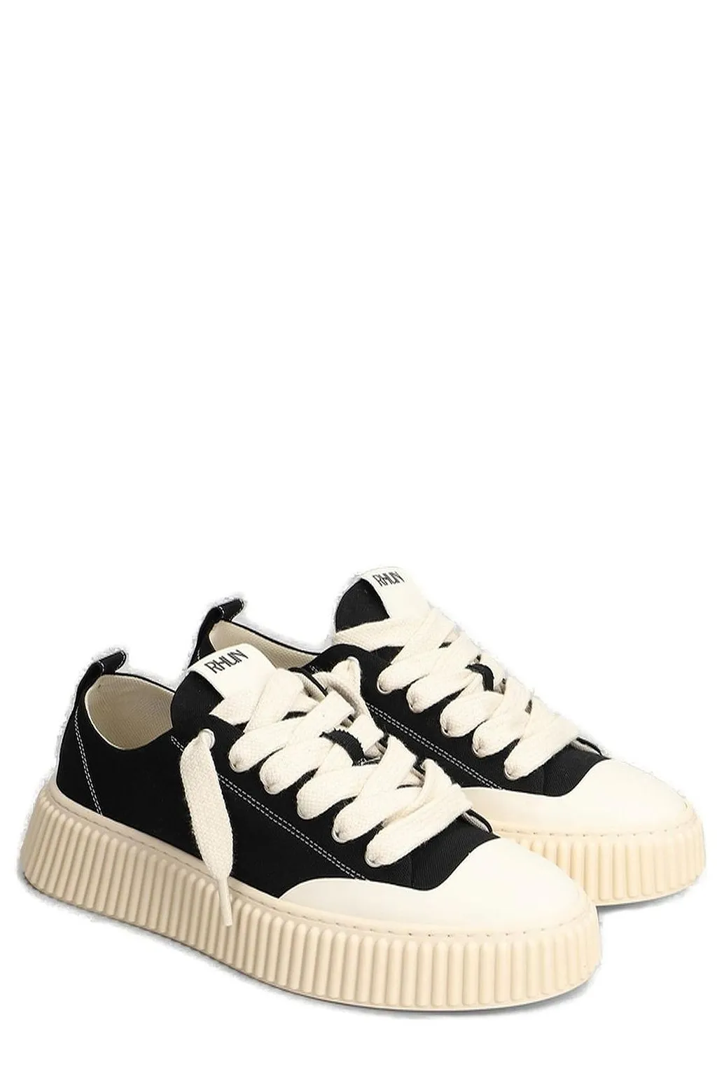 Rhun Round-Toe Lace-Up Sneakers