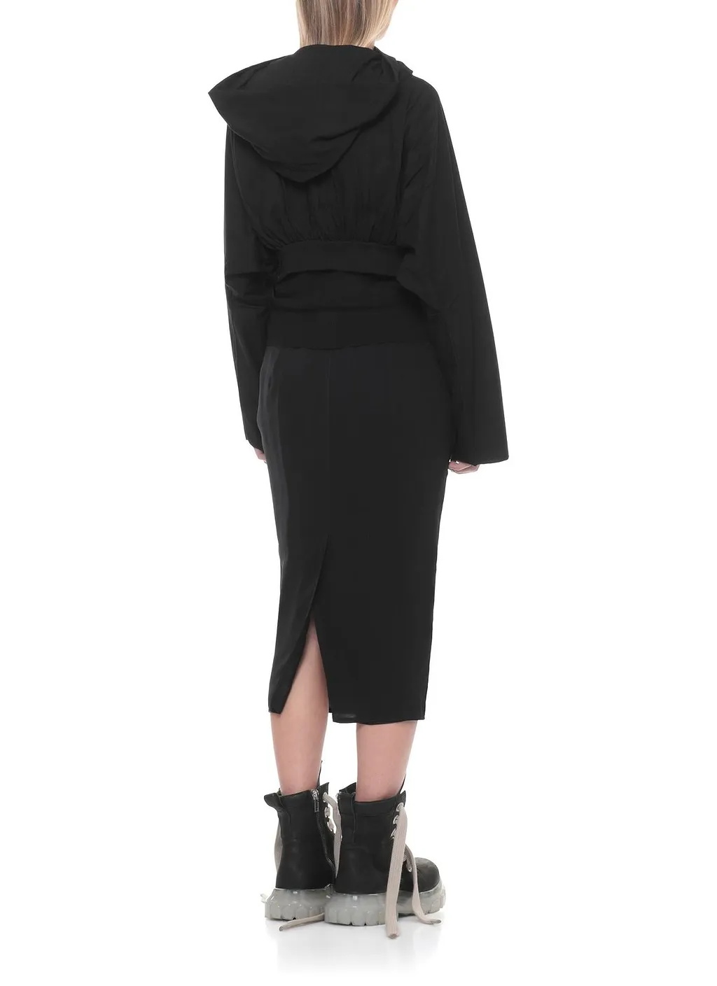 Rick Owens Drkshdw Temple Cropped Hooded Top