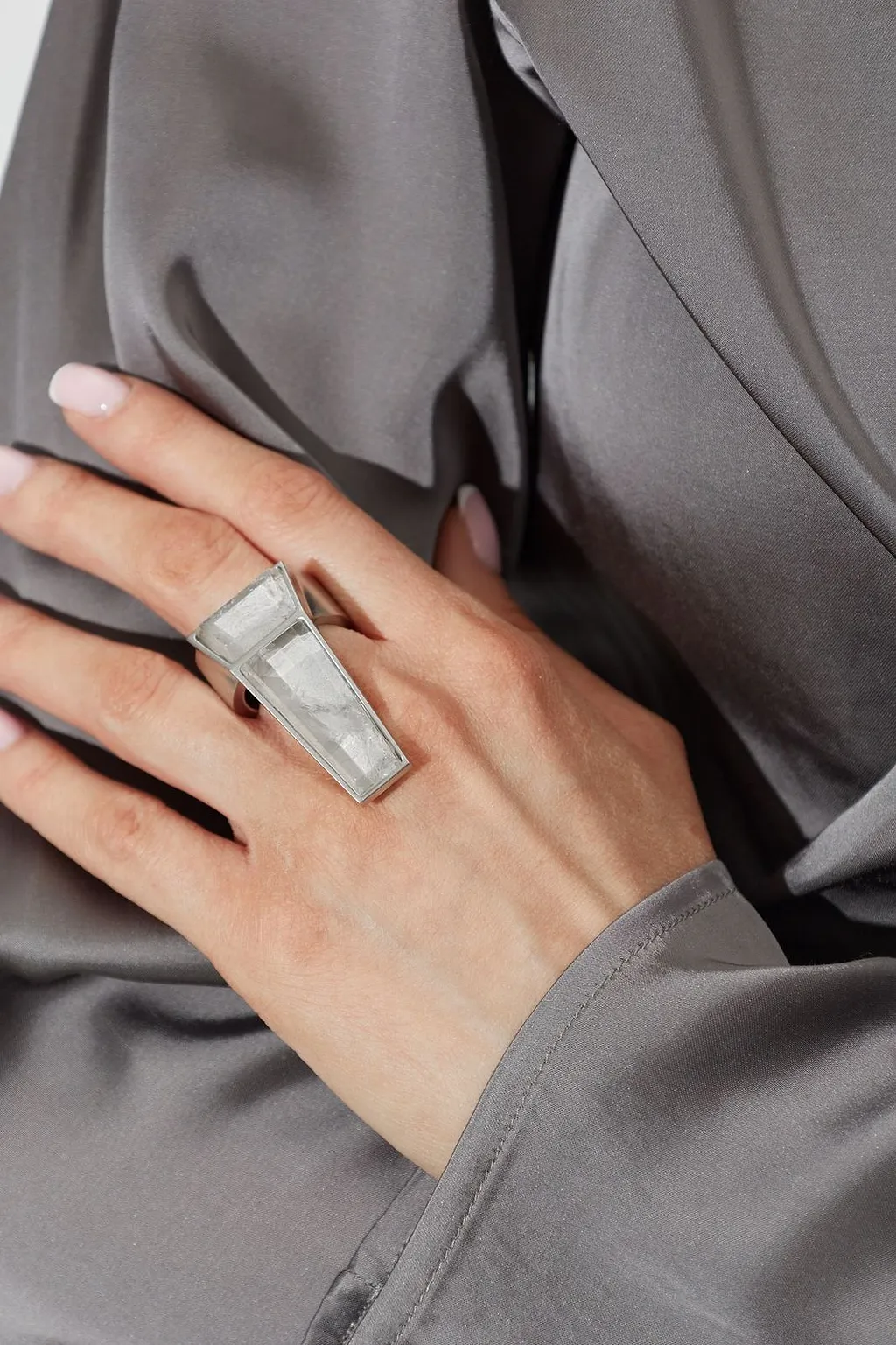 Rick Owens Geometric Statement Ring