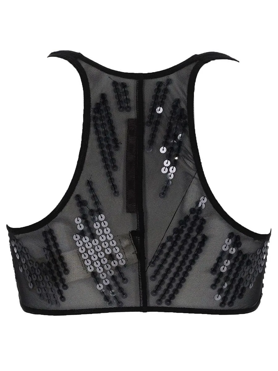 Rick Owens Lilies Sequin Embellished Top