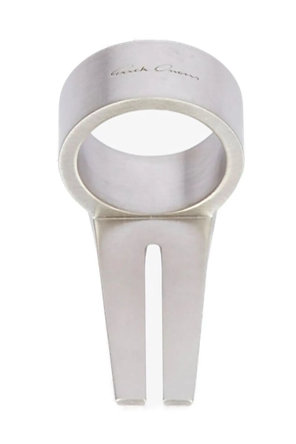 Rick Owens Open Trunk Logo Engraved Ring