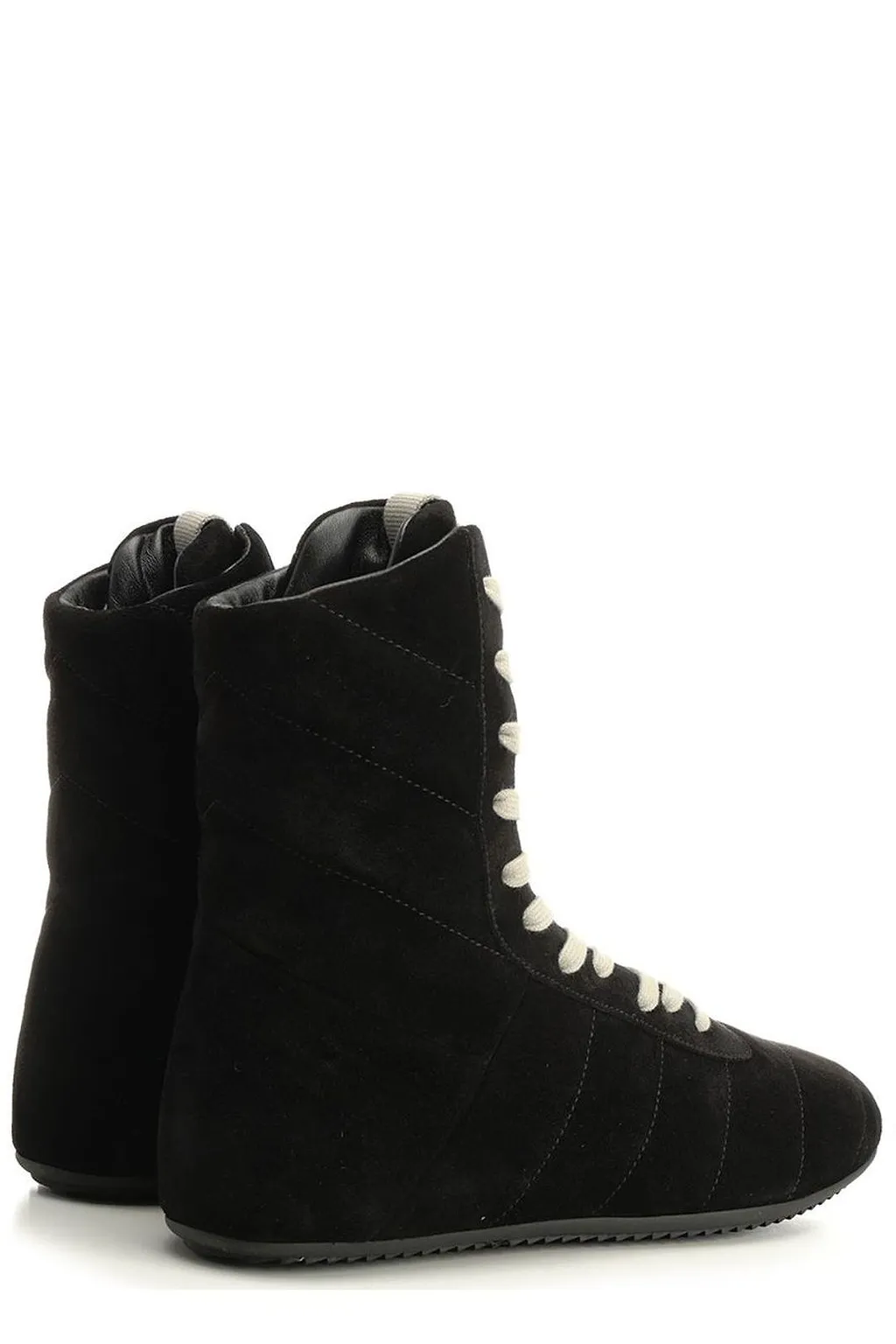 Rick Owens Quilted Chevron High-Top Sneakers