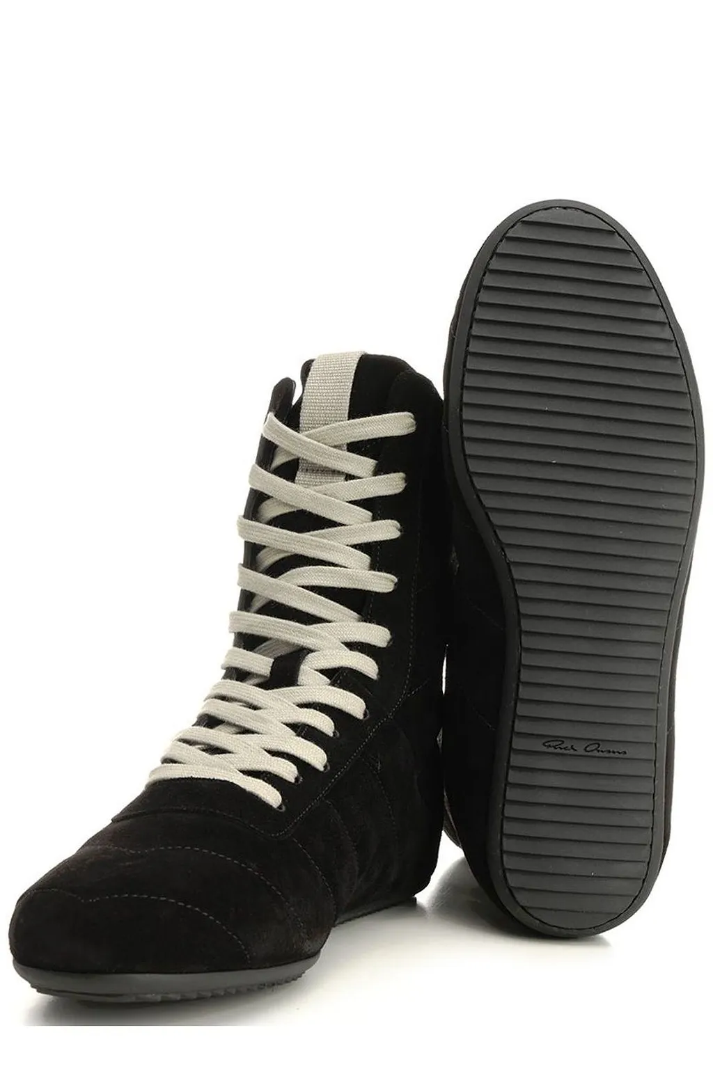 Rick Owens Quilted Chevron High-Top Sneakers