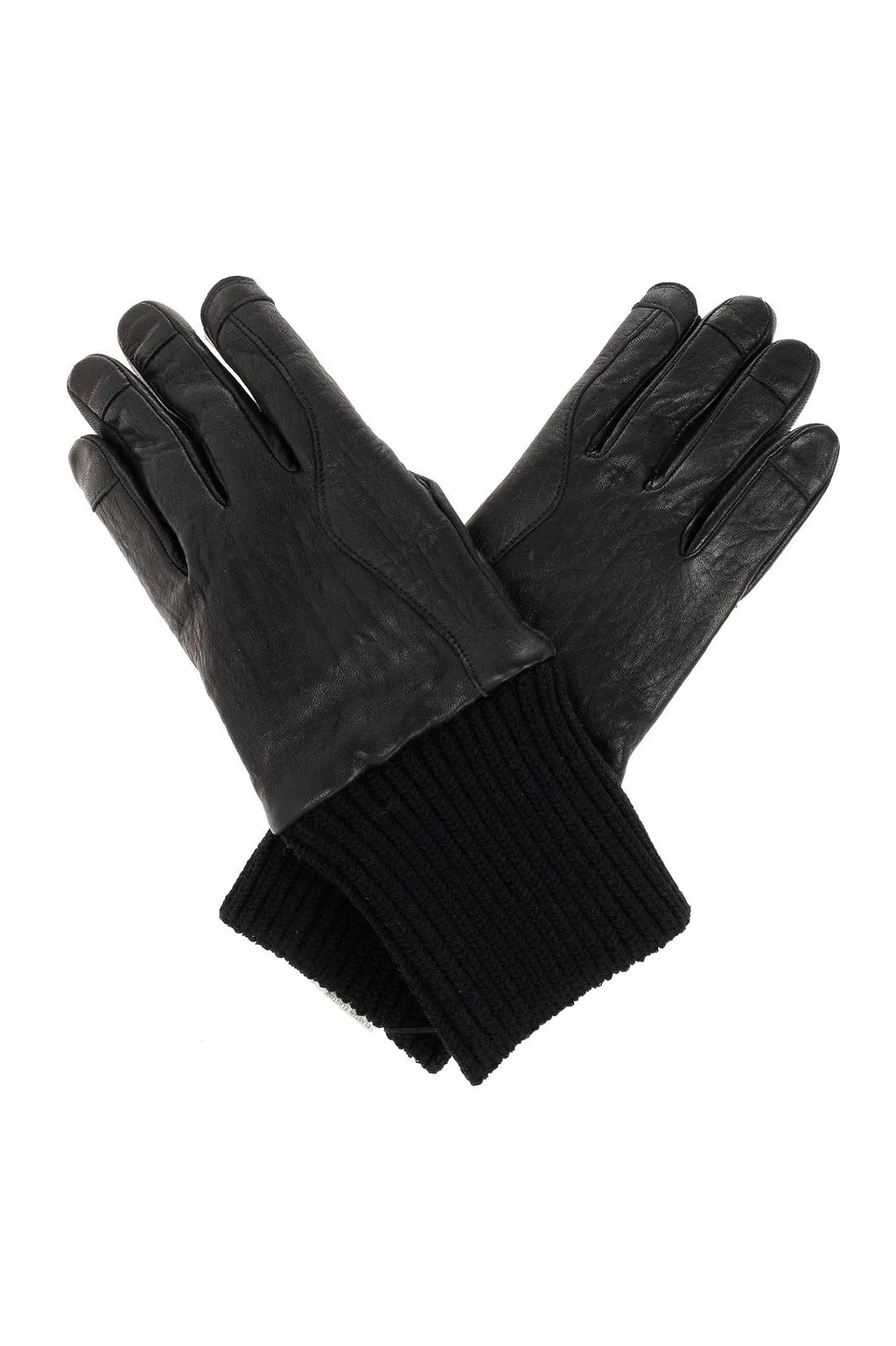 Rick Owens Ribbed Cuff Leather Gloves