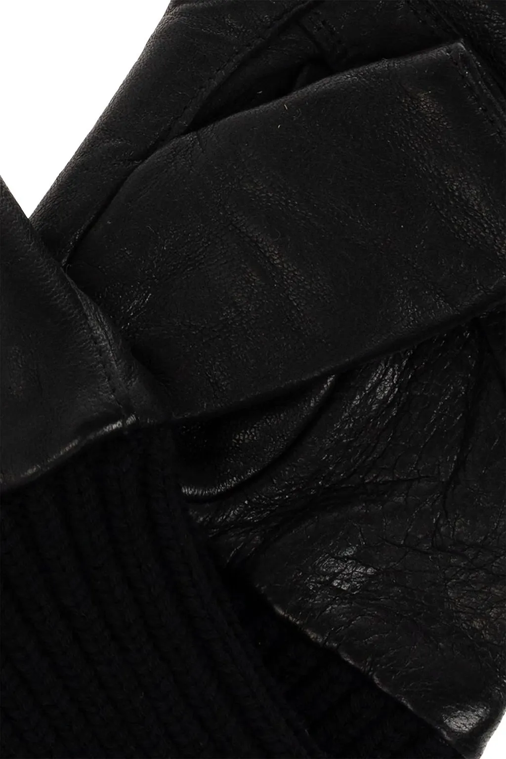 Rick Owens Ribbed Cuffs Slip-On Gloves