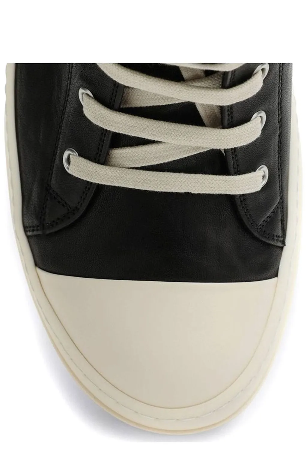 Rick Owens Round Toe High-Top Sneakers