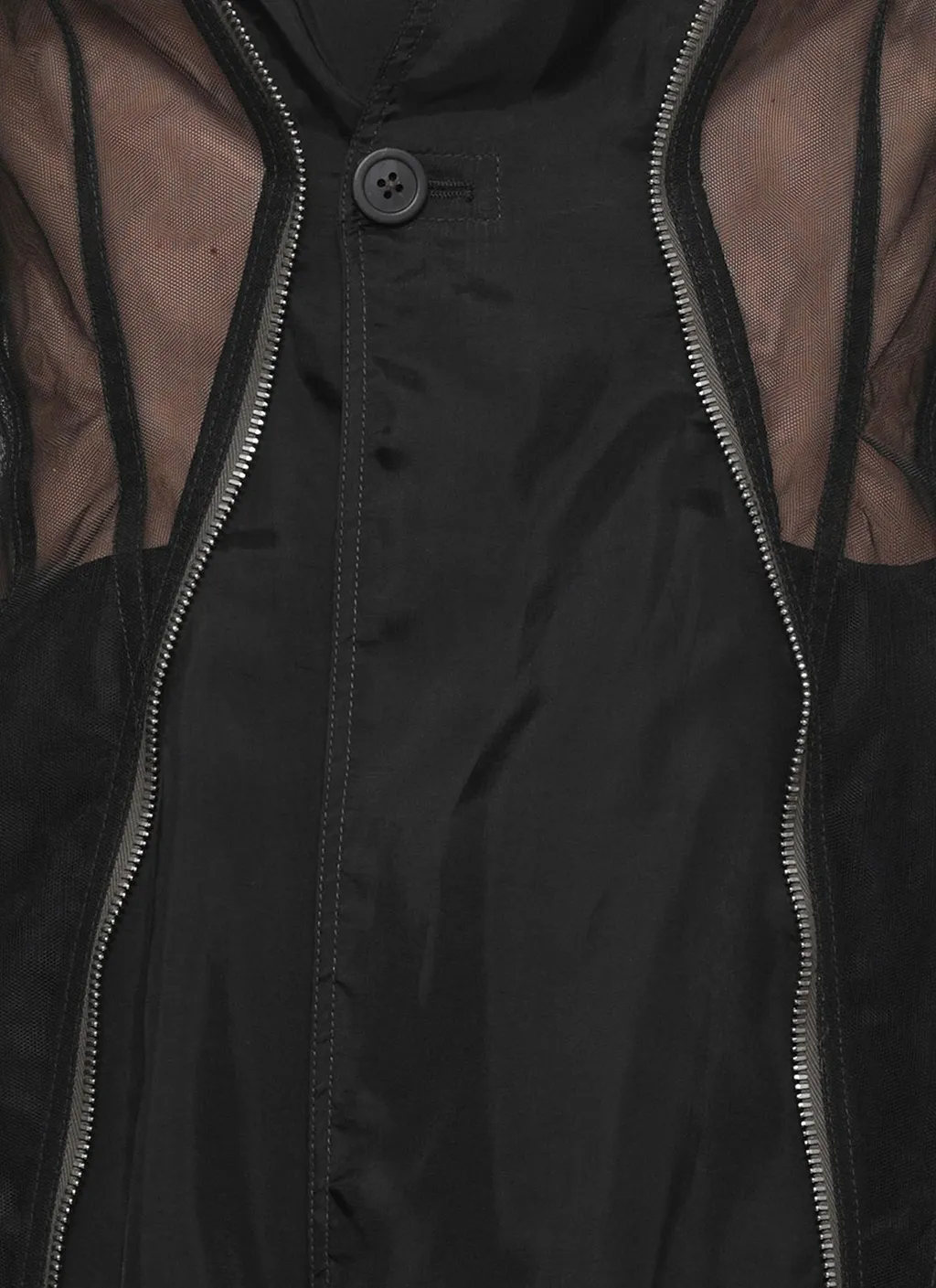 Rick Owens Sheer Zip Detail Blazer