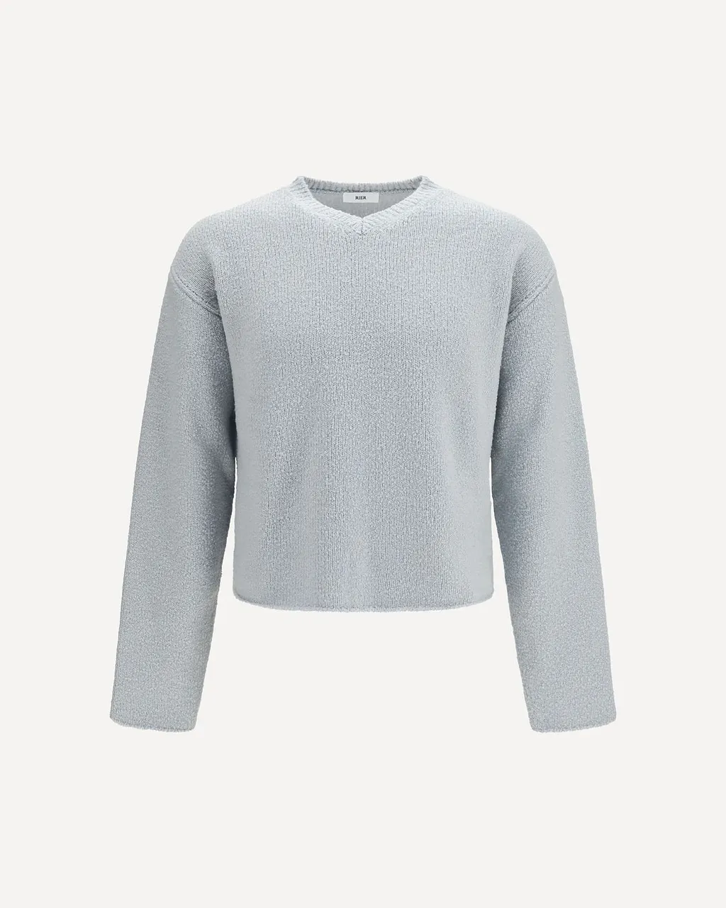 Rier Raw-Edge V-Neck Knitted Sweater