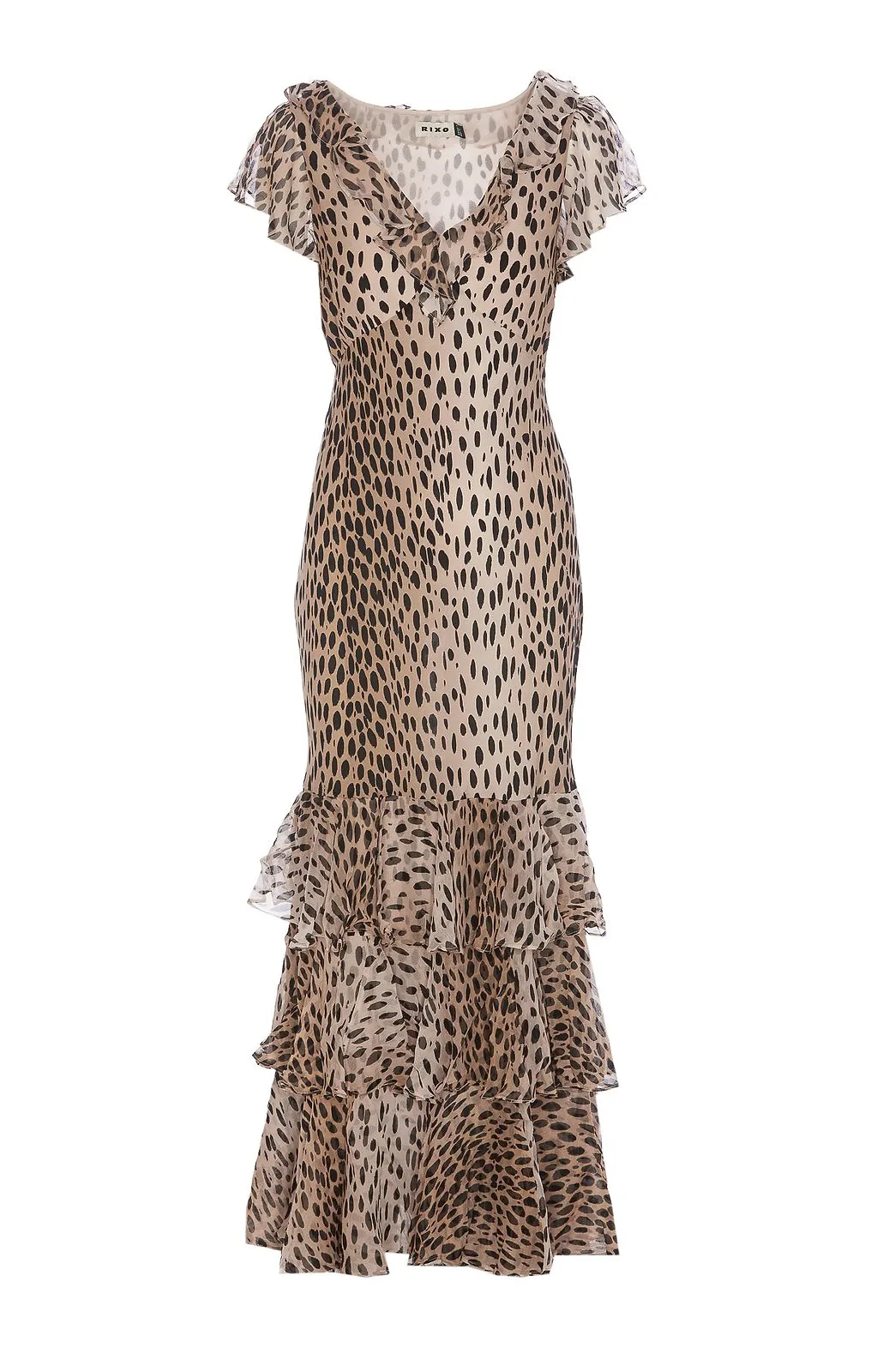 Amelle Leopard Pattern Maxi Dress