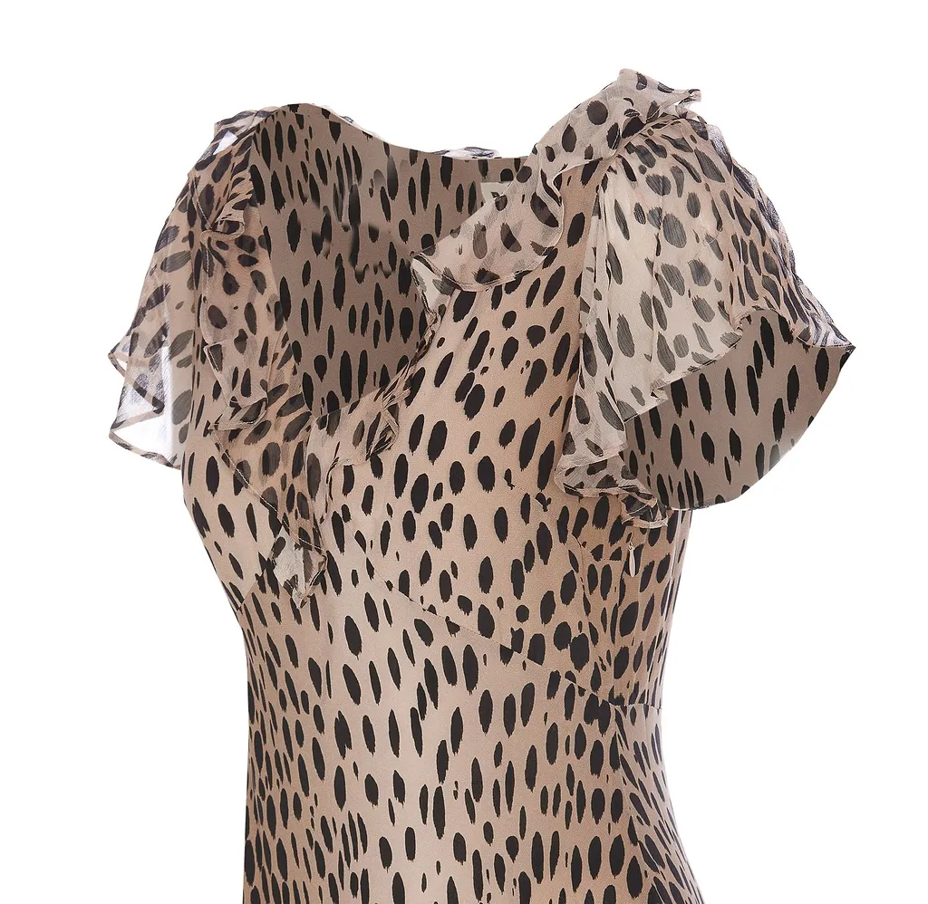 Amelle Leopard Pattern Maxi Dress