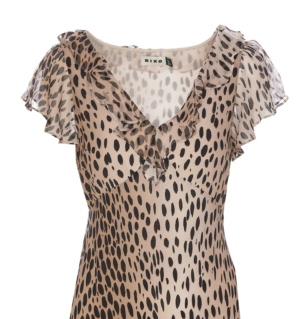 Amelle Leopard Pattern Maxi Dress