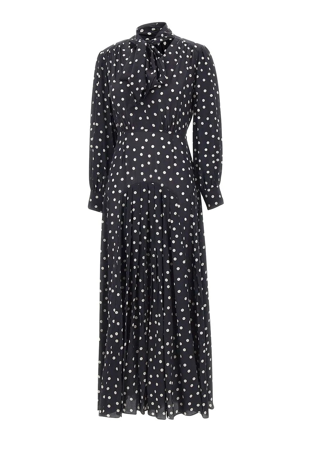 Rixo Polka Dot Printed Marigold Midi Dress
