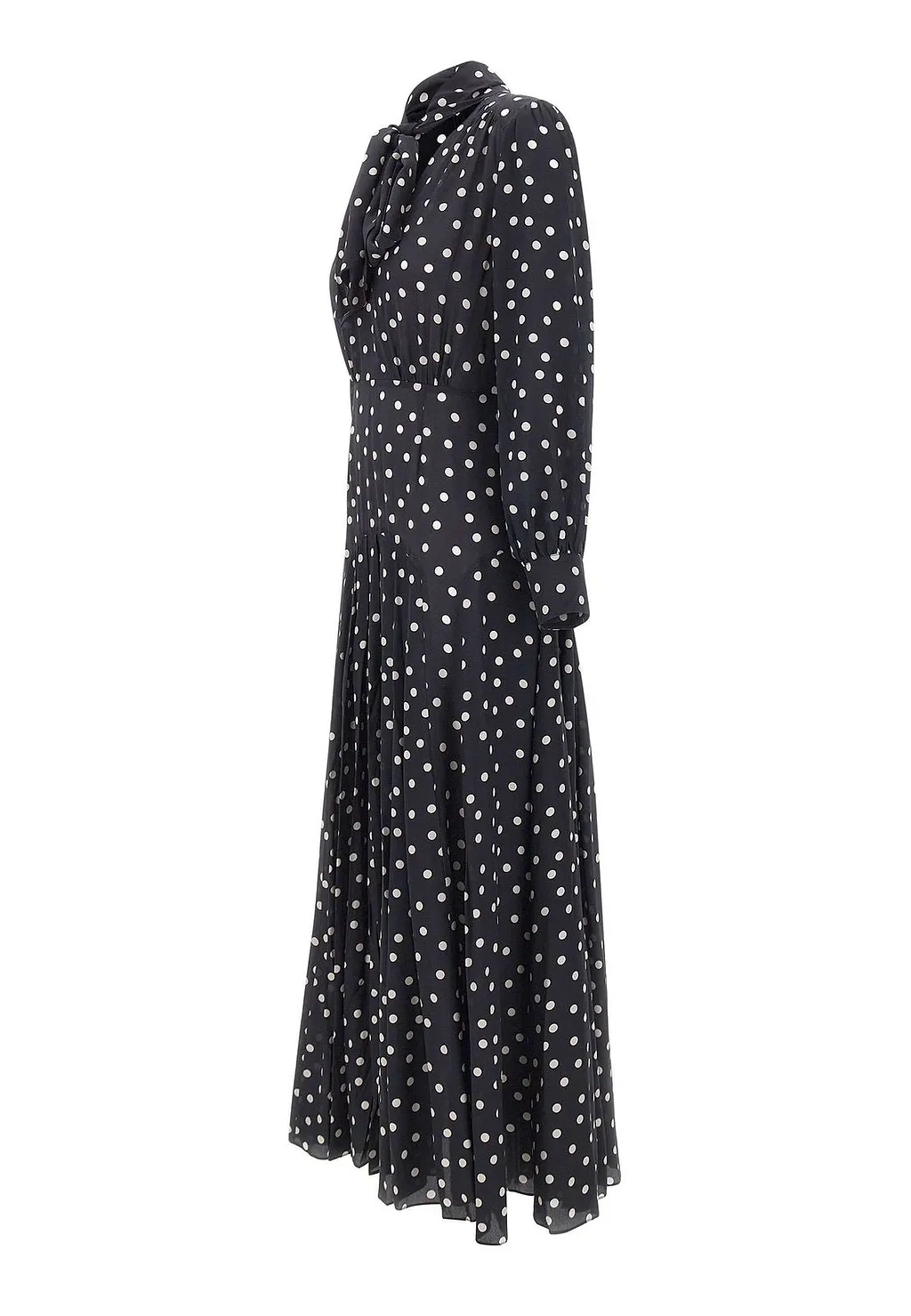 Rixo Polka Dot Printed Marigold Midi Dress
