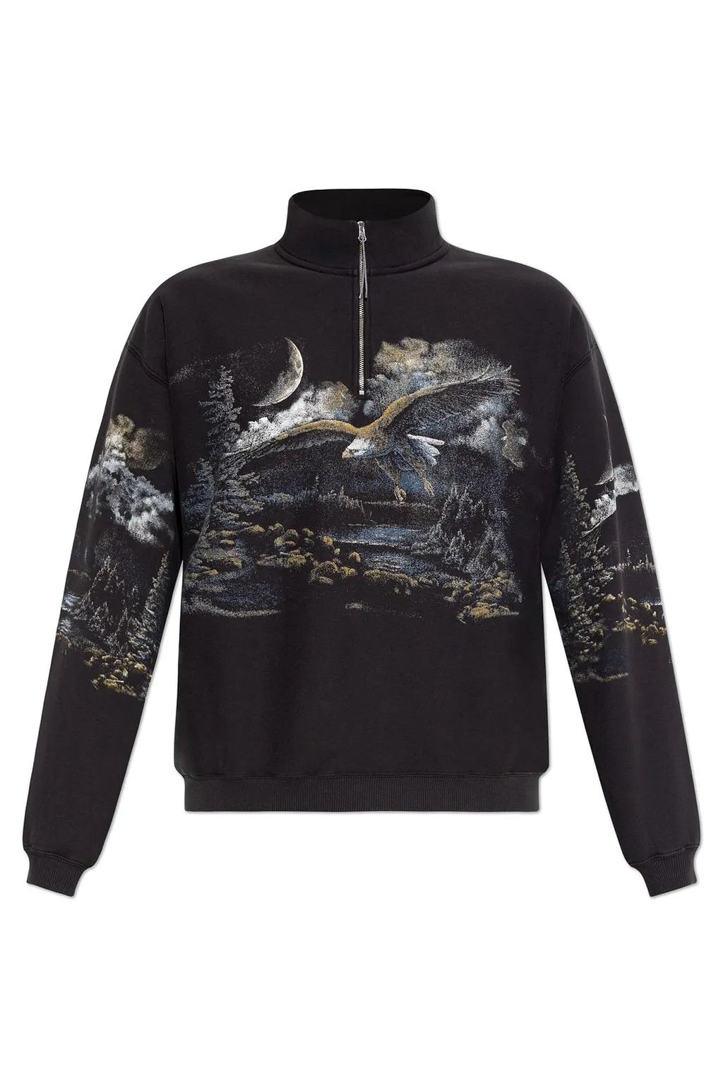 Roa Fai Printed Half-Zip Sweatshirt