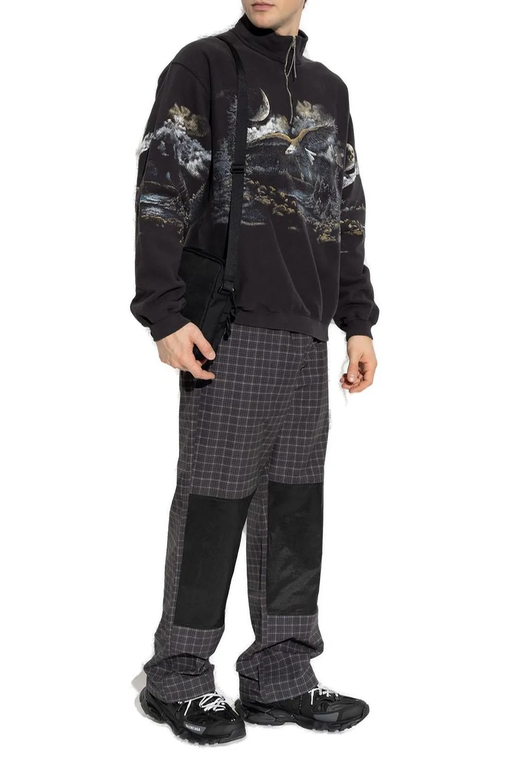 Roa Fai Printed Half-Zip Sweatshirt
