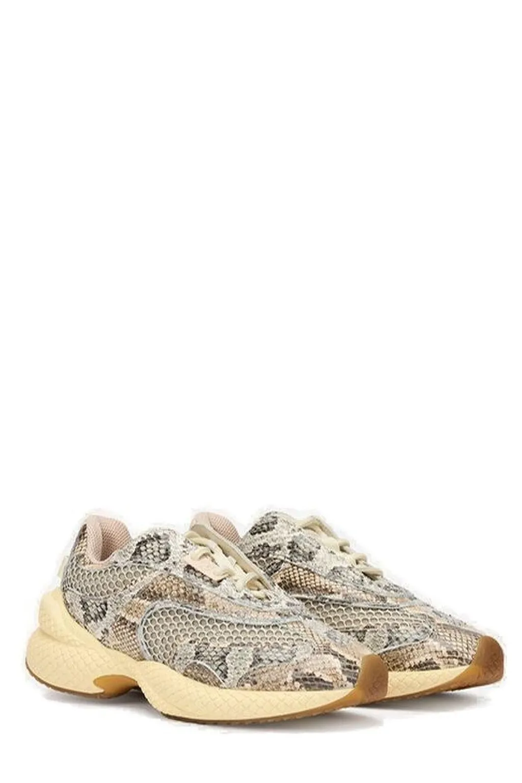 Roberto Cavalli Animal Printed Lace-Up Sneakers