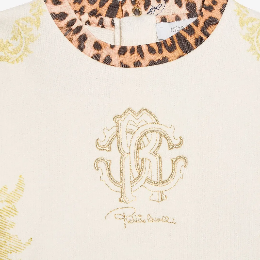Roberto Cavalli Junior Logo Printed Crewneck Sweatshirt