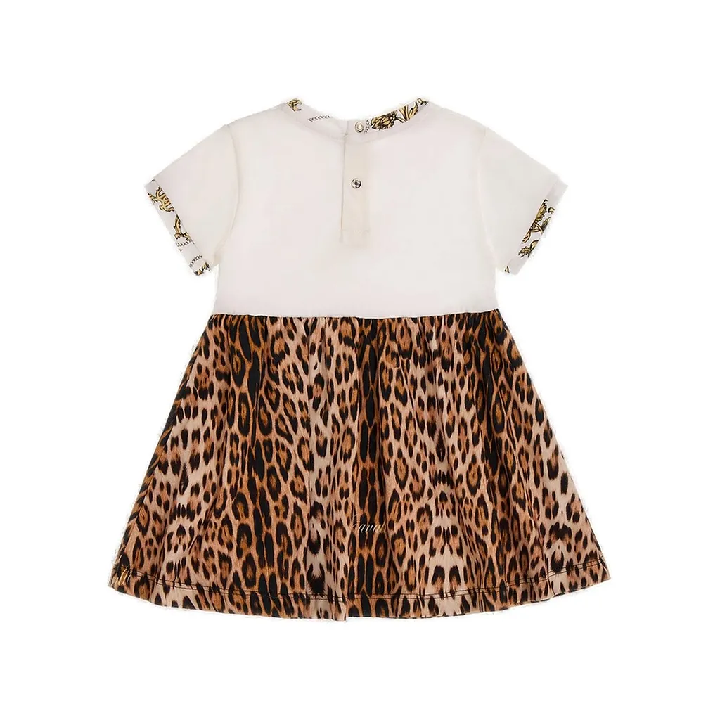 Roberto Cavalli Kids Leopard Fantasy Baby Dress