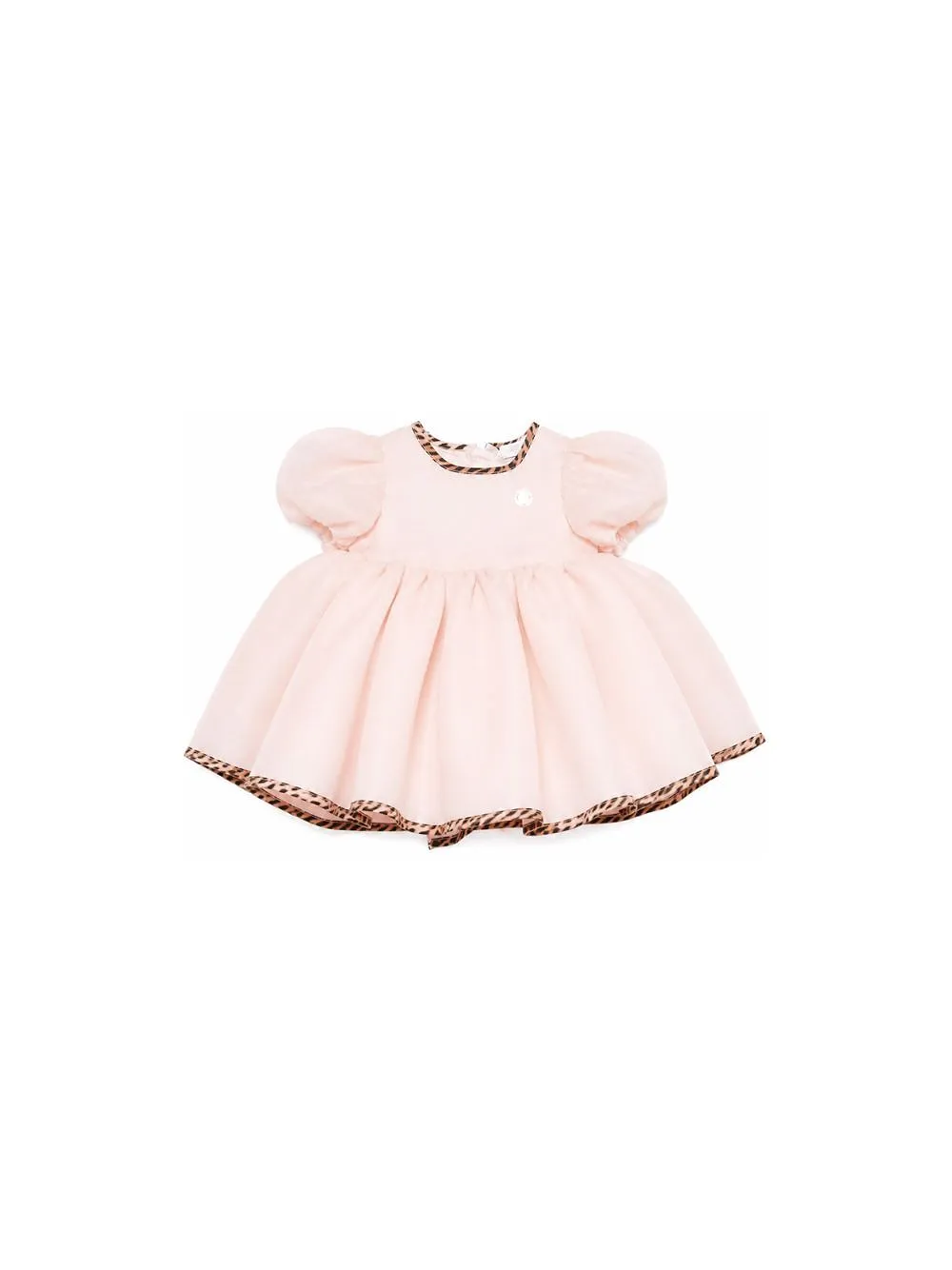 Logo Plaque Puff-Sleeve Dress