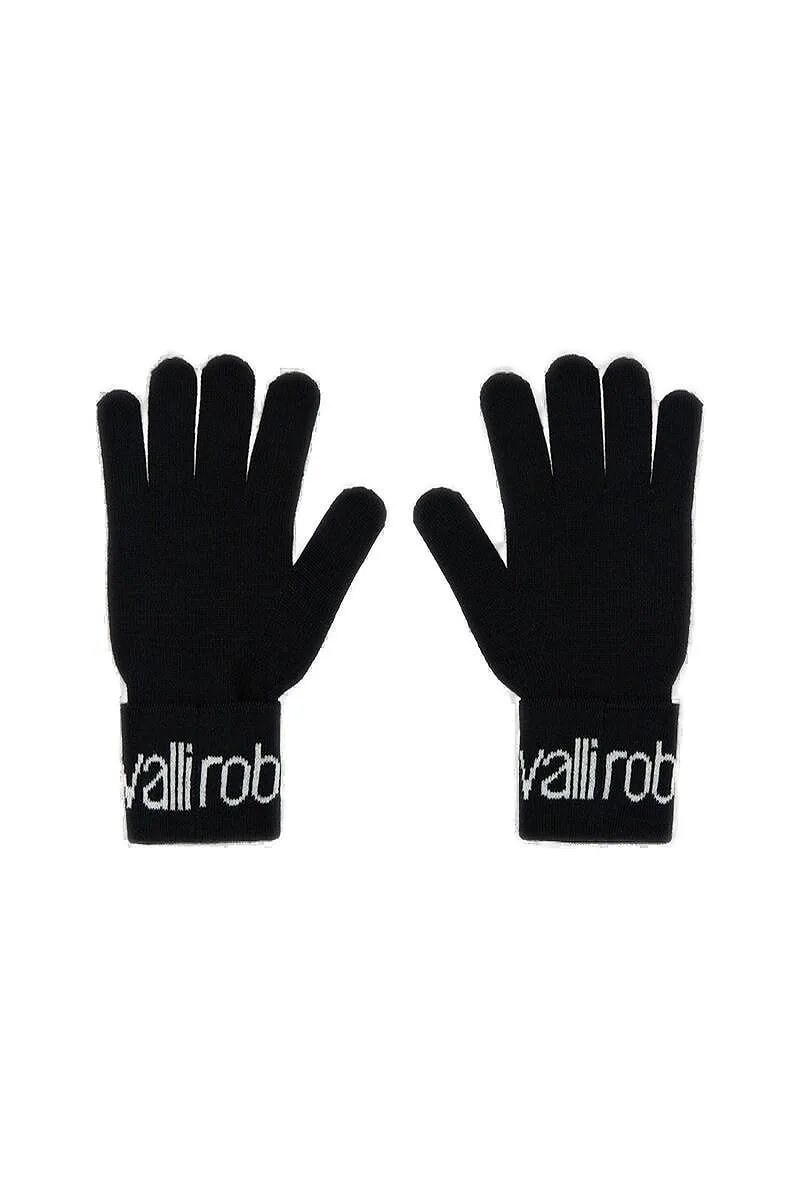Roberto Cavalli Logo Gloves