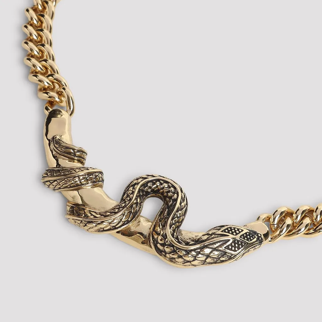 Roberto Cavalli Serpentine Chain Necklace