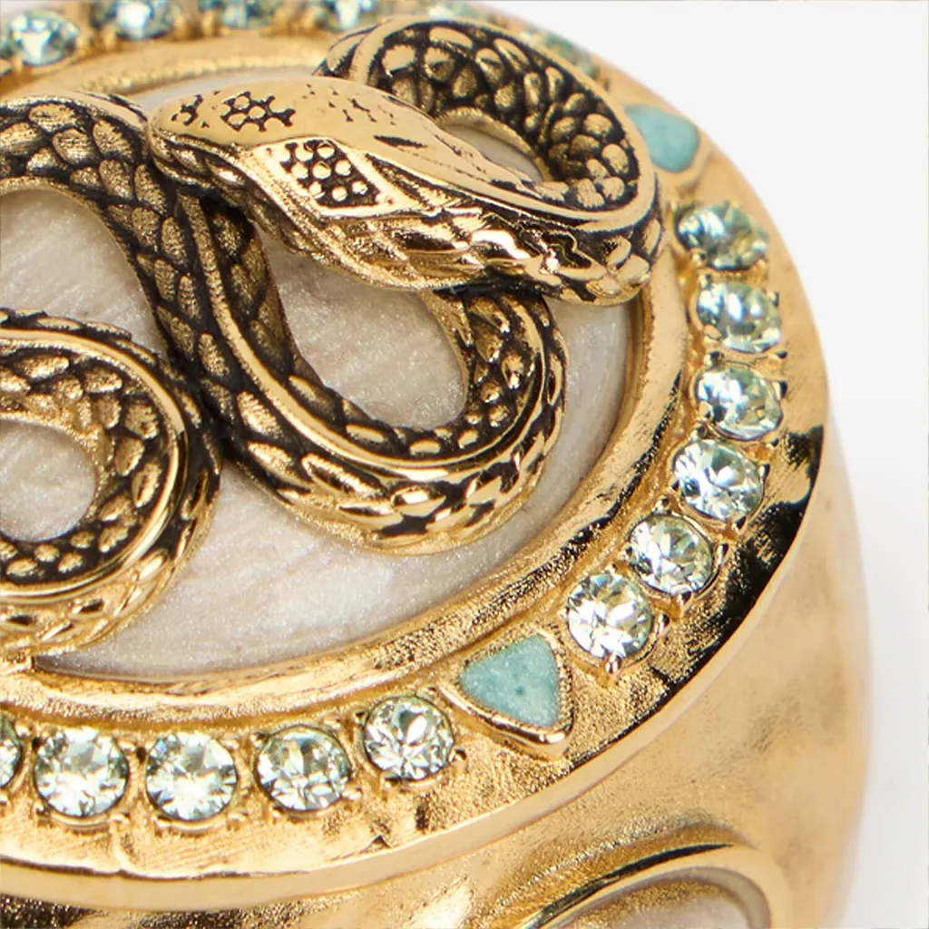 Roberto Cavalli Snake Gemstone Statement Ring