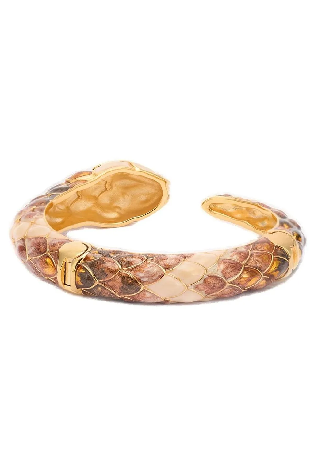 Roberto Cavalli Snake Rigid Polished Bracelet