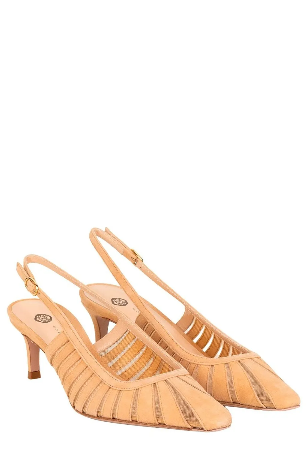 Roberto Festa Slingback Laser-Cut Detailed Pumps