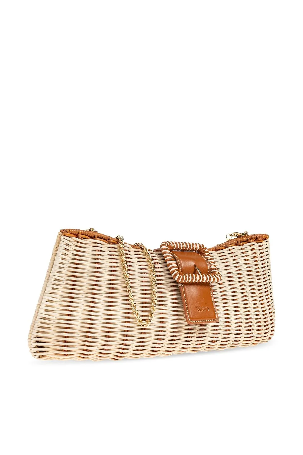 Rodo Woven Buckle Clutch Bag