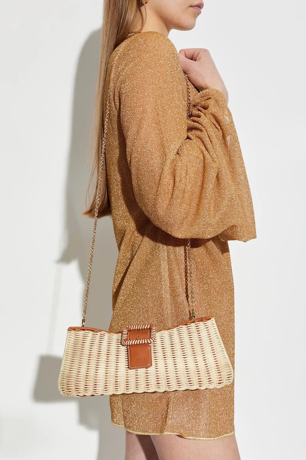 Rodo Woven Buckle Clutch Bag