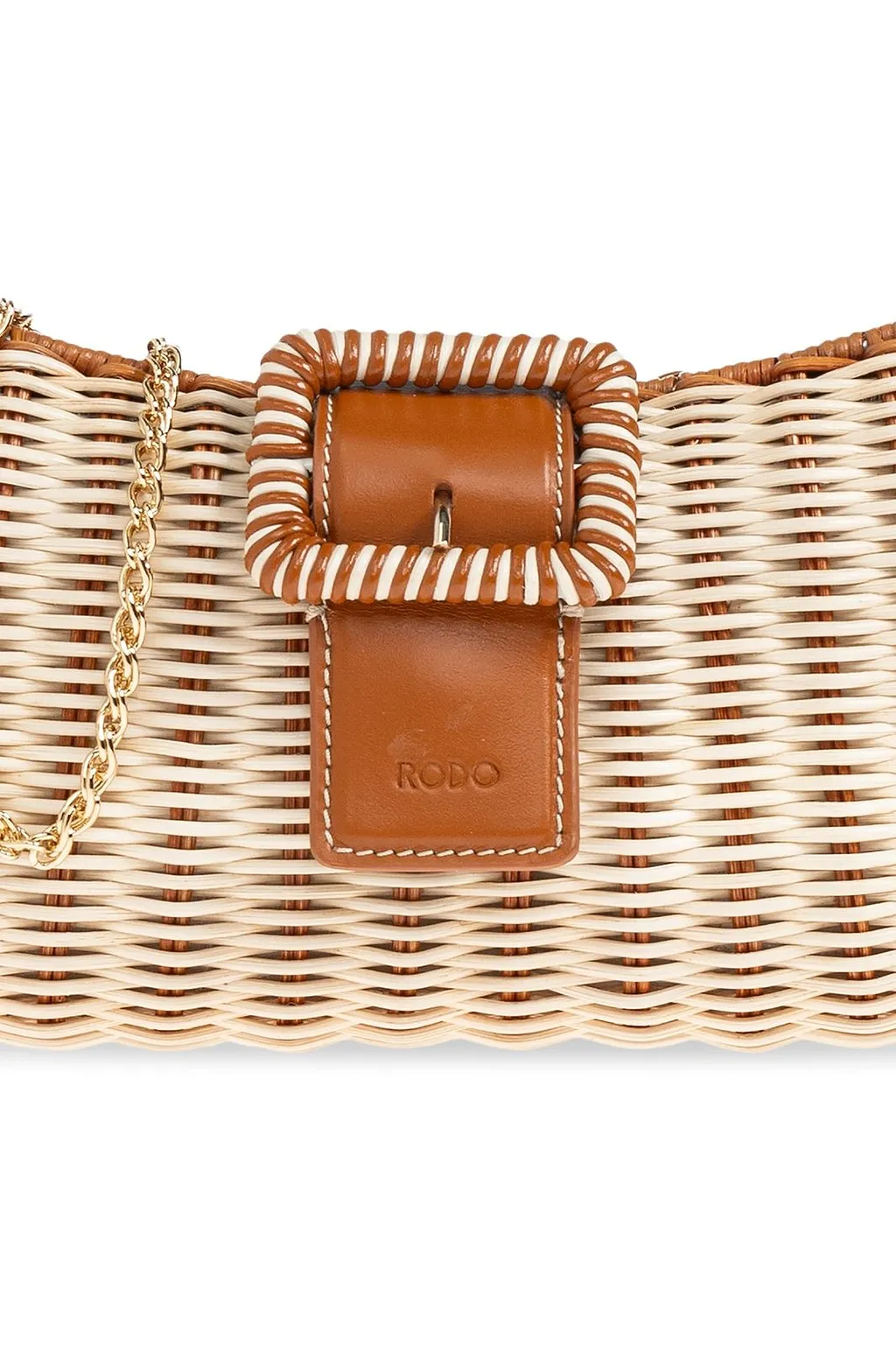 Rodo Woven Buckle Clutch Bag