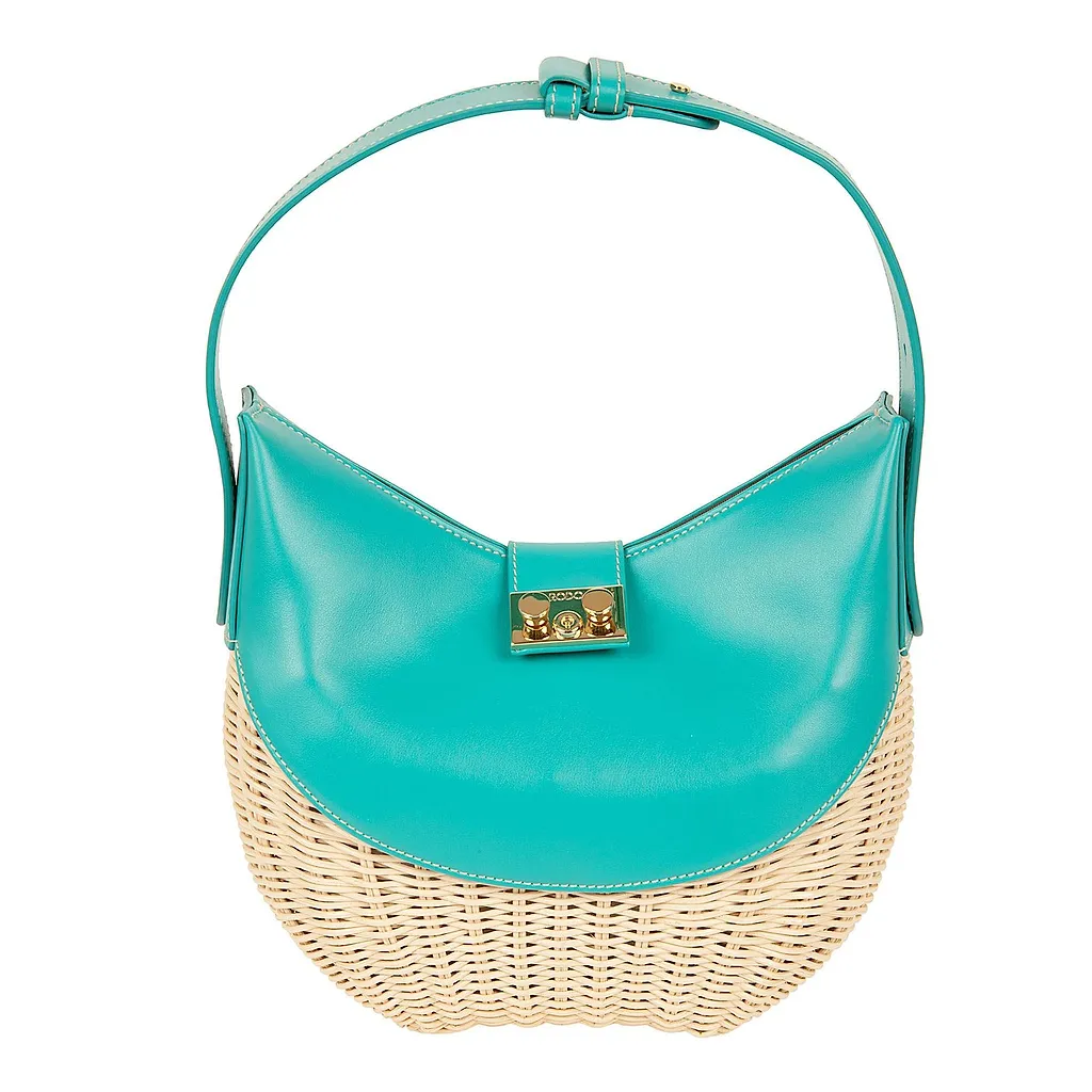 Rodo Woven Trim Shoulder Bag