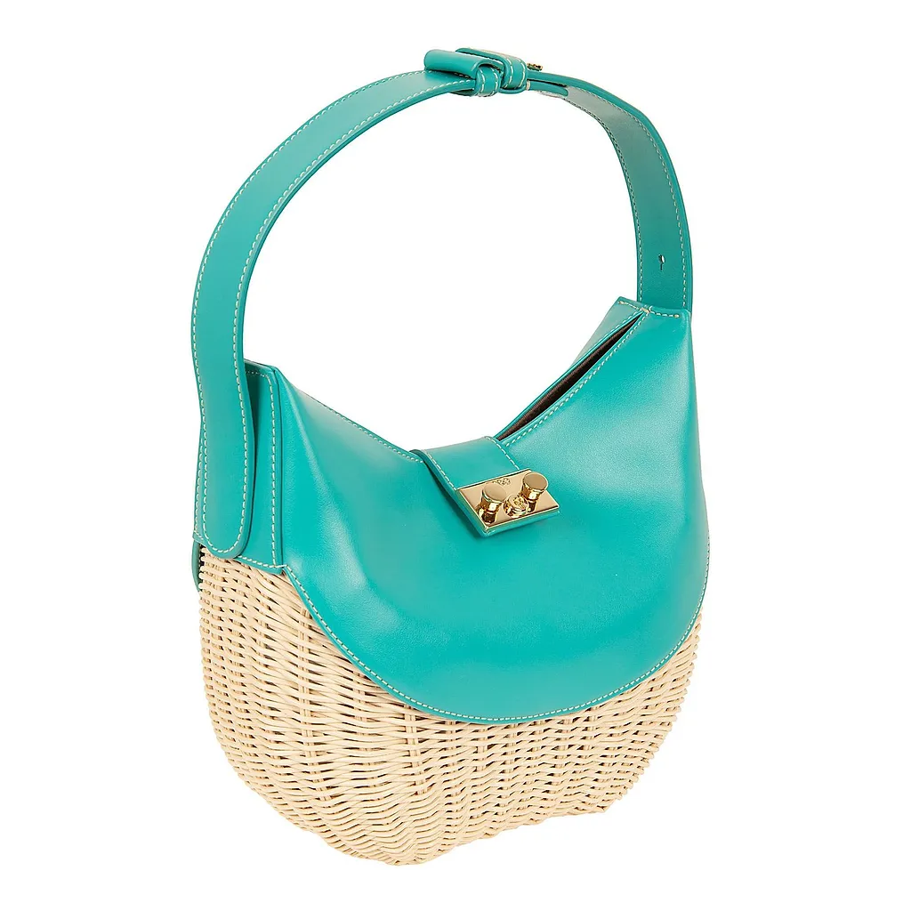 Rodo Woven Trim Shoulder Bag