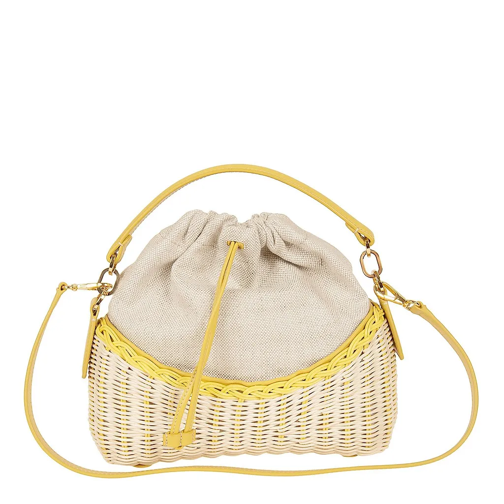 Rodo Woven Drawstring Bucket Bag