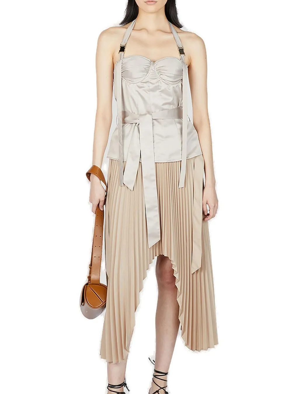 Rokh Bustier-Detail Satin Top